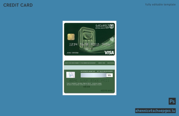 Beispielvorschau der Visa Classic Karte der ägyptischen Nationalbank